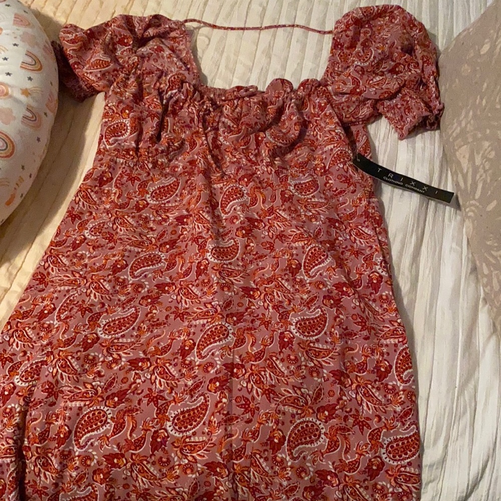 Pink floral dress